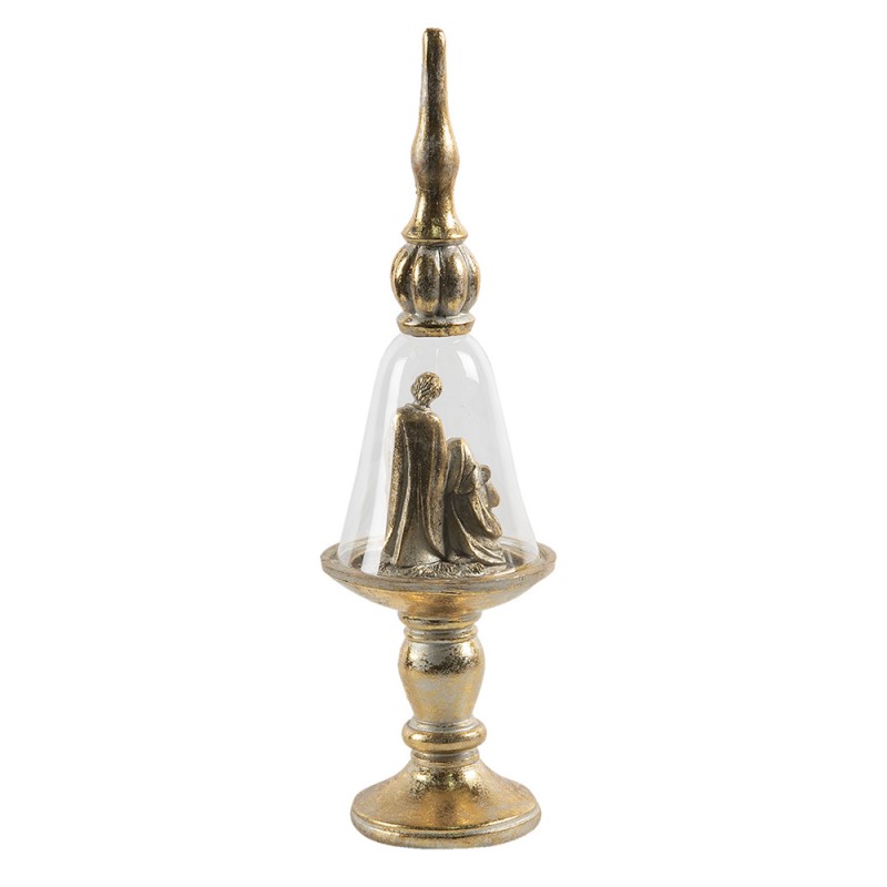 Natività in campana con base di resina oro - h. 31 cm - Clayre and eef